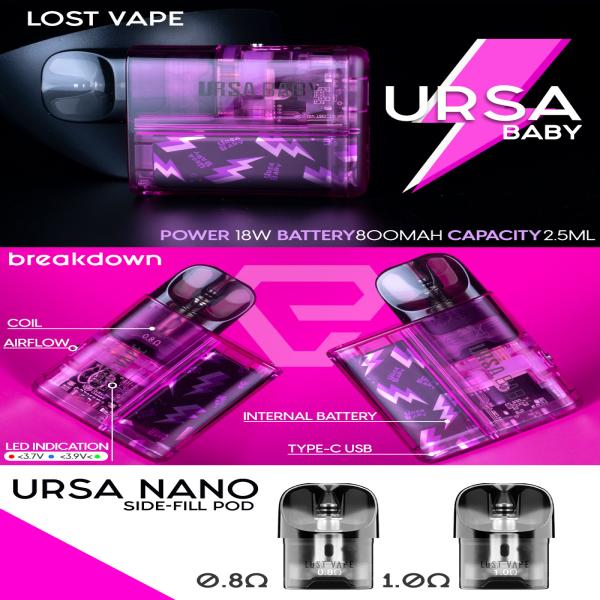 LOST VAPE URSA BABY 18W POD SYSTEM