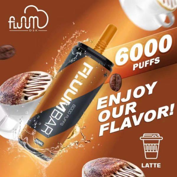 Fluum bar LATTE 6000+ puffs disposable rechargeable