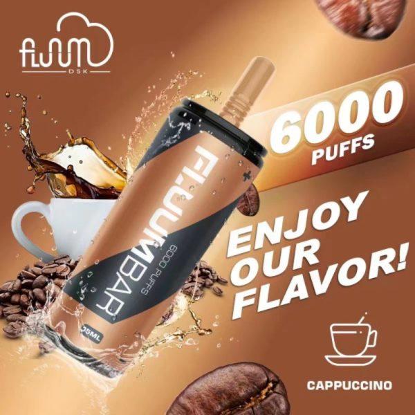 Fluum bar CAPPUCCINO 6000+ puffs disposable rechargeable