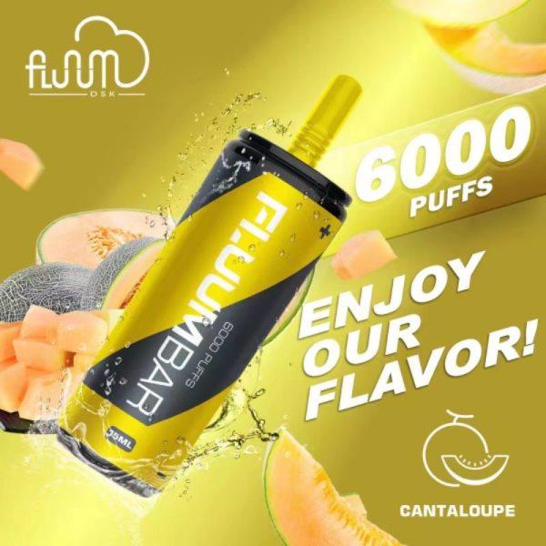 Fluum bar  Cantaloupe(Honey) 6000+ puffs disposable rechargeable