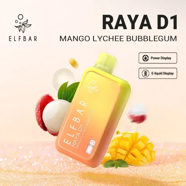 Elf Bar Raya D1 13000puffs- Mango Lychee Bubblegum
