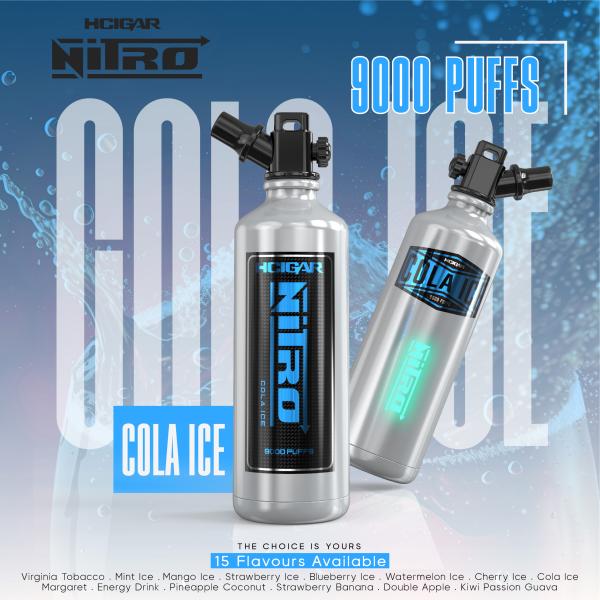 COLA HCigar AKSO NITRO Disposable Vape box 600mAh(Rechargeable) 9000 Puffs