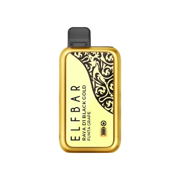 ELFBAR RAYA D1 BLACK GOLD EDITION 13K PUFFS DISPOSABLE Funta Grape