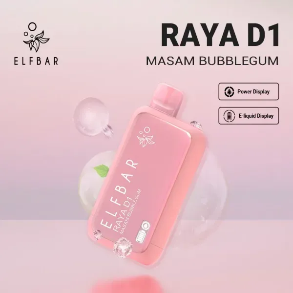 Elf Bar Raya D1 13000puffs- Masam Bubblegum