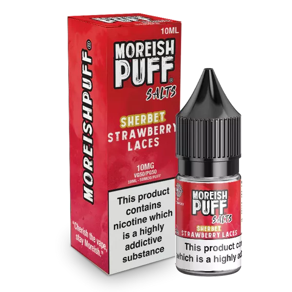 MOREISH PUFF STRAWBERRY LACES SHERBET NIC SALT 30ML