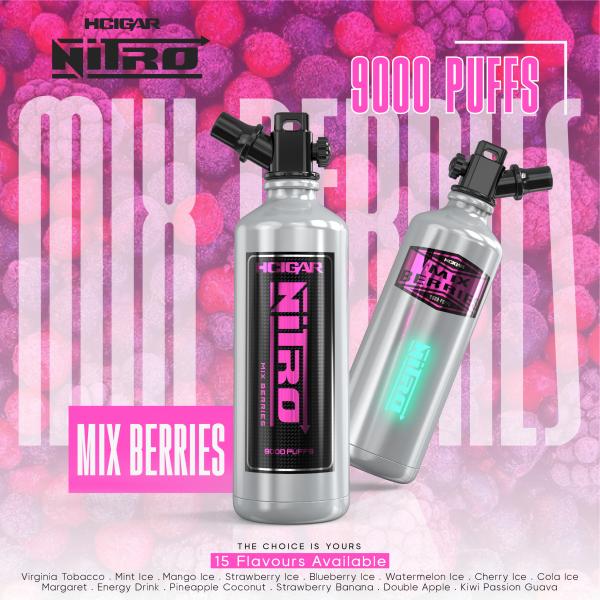 HCigar AKSO NITRO Disposable MIX BERRIES 9000 Puffs
